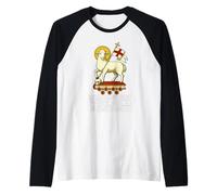 Agnus Dei Sanctus Traditional Latin Mass Catholic Raglan Baseball Tee
