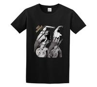 AGNUSZOH Men's Summer T-Shirt Ted Nugent Free for All Tour Pop Custom Twin Needle Sleeves and Hem Black M