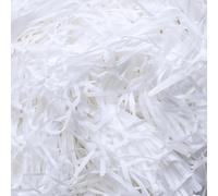 AGOBUHE 500g White Shredded Tissue Paper for Gift Boxes & Hampers, Soft Hamper Filling and Packaging Filler, Shreds Stuffing Paper Suitable for Party Baby Shower Graduation Housewarming