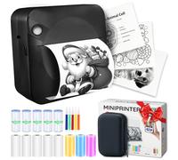 AgoDeo Mini Printer Gift Set - 300 DPI HD Quality - Instant PrintPod - Inkless Portable Thermal Sticker Printer, Bluetooth Label Maker, Mini Photo Maker, Pocket Sticker Maker for Study Notes