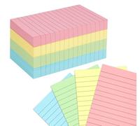 Agoer 500 Pcs Flash Cards, A6 (15x10cm) Lined Index Cards, 4 Colours