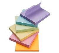 Agoer 600 Sticky Notes 76 x 76mm,Colourful Self-Adhesive Notes,Self-Sticky Notes Easy to Write on for Marking Pages for Office,Study,Home for Reminders,Shopping List,Note Taking(6 Colours)