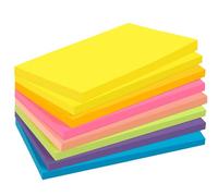 Agoer Large Sticky Notes 3 x 5in (76 x 127mm), 8 Pads Self-Sticking Notes Colorful Big Note Pads with 7 Colors,480 Sheets Brilliant Super Sticking Post Removable Memo Pads for Office,School,Home