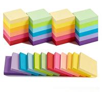 Agoer Mini Sticky Notes - 100 Sheets/Pads, 50 x 38mm Small Sticky Notes, 24 Pack and 12 Colours, Super Adhesive Note Pads for Office, Home, School Lists & Reminders