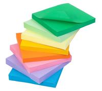 Agoer Sticky Notes 76x76mm, 8 Bright Colors,Self-Stick Memo Pads with Premium Writable Paper, Daily Planner Notes，Strong Hold and Clean Removal for Home, Office, and School Use