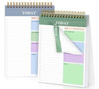Agoer To Do List Pad,2 Pack Undated Daily Planner 2025 Tearable,320 Page Routine To Do List Notepad,Blue and Green Writing Pad Checklist Double-Side Print for Productivity,Work,Study,Task,Planning