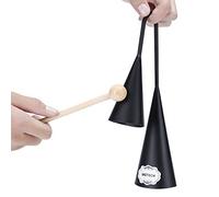 Agogo Bell, Two Tone, Traditional Samba Percussion Instrument with Wooden Stick