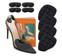 Agoky 8 Pcs Foot Cushions, Metatarsal Pads, Forefoot Pads Stop Feet from Sliding Forward for High Heel Shoes Black One Size