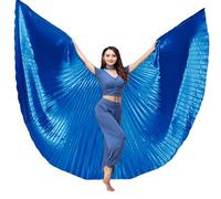 Agoky Belly Dance Wings Without Sticks Dance Costume Angel Wings For Halloween Carnival Performance Adult Royal Blue One Size