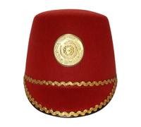 Agoky Deluxe Toy Soldier Hat Band Major Dress Orchestra Hat Costume Accessory Red One Size