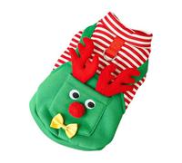 Agoky Festive Pet Jumpsuit Christmas Dog Cat Pajamas With Four Legs Cute Reindeer Pattern Warm Clothes For Puppies Kittens Type A XS