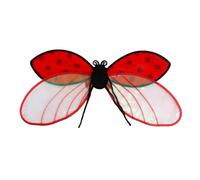 Agoky Insect Lady-beetle Wings Spring Summer Butterfly Wings For Halloween Cosplay Party Red Edgy One Size