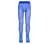 Agoky Kids Girls Fishnet Tight Sparkle Rhinestone Bling Legging Stockings Hollow Out Pantyhose Royal Blue 6-14 Years