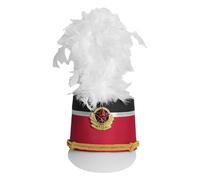 Agoky Marching Band Hat Toy Soldier Top Hat With Gold Accents Circus Ringmaster Costume Accessory Type G One Size