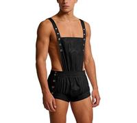 Agoky Mens Adult Diaper Covers Incontinence Underpants Special Needs Clothing Reusable Plastic Rompers Black XXL