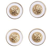 Agoky Metal Rattan Carved Buttons Round Button Coat Overcoat Shirt Buttons for Coats Suit Sewing Accessories White 1 One Size