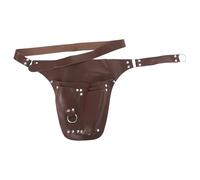 Agoky PU Leather Florist Tool Belt Bag Gardener Farmer Tools Waist Pouch Organizer Kit 4 Pockets Coffee One Size