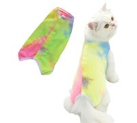 Agoky Soft Dog Recovery Suit Post-operative Protective Suit With Breathable Design No Sleeves Yellow Pink XS