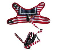 Agoky Soft Mesh Cat Harness And Leash Set Breathable Padded Vest Escape Proof Adjustable For Walking Kitten Red XL