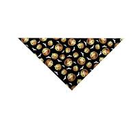 Agoky Spooky Pet Bandana For Halloween Cat Dog Bibs Festive Triangle Scarf For Puppies Kittens Black One Size