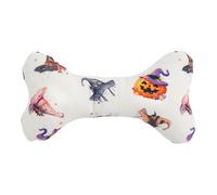 Agoky Spooky Squeaky Bone Dog Toy For Halloween Plush Interactive Chew Fetch Toy With Squeaker For Puppies Type A One Size