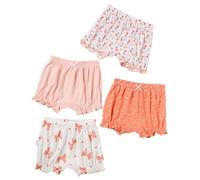 Agoky Toddler Girls Summer Bloomers 4Pcs Cute Printed Shorts for Play and Training Bowknot Bear 18-24 Months