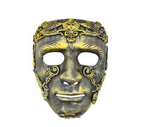 Agoky Viking Warrior Mask Medieval Berserker Soldier Costume Masks For Masquerade Party Gold 1 One Size