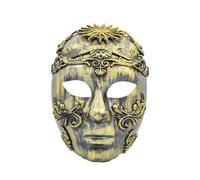 Agoky Viking Warrior Mask Medieval Berserker Soldier Costume Masks For Masquerade Party Gold 2 One Size