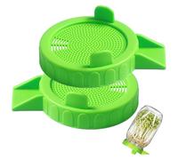 Agoky Wide Mouth Mason Jar Sprouting Kit Vertical and Angled Placement Support for Office Gardening Green One Size