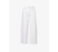 Agolde Womens Agolde Curve-Leg Frayed Denim Jeans Milkshake ( Wht) 26