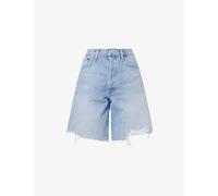 Agolde Womens Agolde Indra Frayed Denim Shorts Force ( Lt Ind) 28