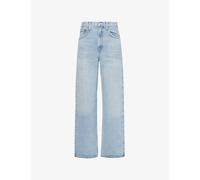 Agolde Womens Agolde Low Curve Mid-Rise Straight-Leg Denim Jeans Force (Vint Marbled Ind) 26