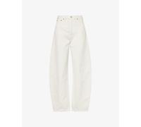 Agolde Womens Agolde Luna High-Rise Pieced Tapered-Leg Denim Jeans Chalk White 26