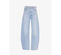 Agolde Womens Void (lt Indigo) Luna Faded-wash High-rise Recycled-denim Jeans 26