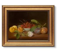 AGOLINE Gold Vintage Framed Wall Art for Kitchen,Fruit Still Life,8x10 IN | Small Vintage Framed Pictures for Living Room,Oil Painting Bedroom Canvas Art Prints ,Farmhouse Decor