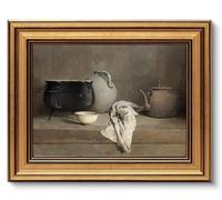 AGOLINE Vintage Gold Framed Wall Art,Farmhouse Kitchen Still Life,8x10 IN