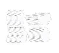 AGONEIR 48pcs/set Acrylic Easter Ornament Blanks Hanging Tree Pendant Clear Chick Egg Carrot Craft With Hole Acrylic Easter Ornaments Blanks
