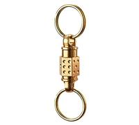 AGONEIR Quick Release Keychain Pull Apart Key Chain Double Spring Split Snap Double Key Rings Lock Holder Accessory 360 Rotating Brass Key Chain Brass Key Chain Rings Brass Key Chain Clip