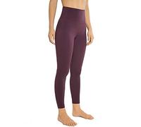 AGONVIN High Waisted Workout Leggings for Women Active Tights Yoga Pants with Inner Pocket - 25" Fig Purple_Inner Pocket XXL