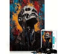 Agony And Awakening Contemporary Expressionist Artwork for Adults 1000 Piece Puzzle Brain Exercise HD Print Home Activity Birthday Art Gift (38x52cm)
