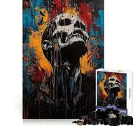 Agony And Awakening Contemporary Expressionist Artwork Jigsaw Puzzles for Adults1000 Pieces DownTime Game Calm Daily Fun Challenge Nice Art (50x75cm)