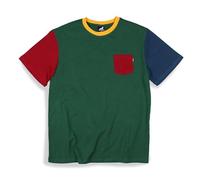 AGORA Color Block Hoodie Mens, Green T Shirt, XXL