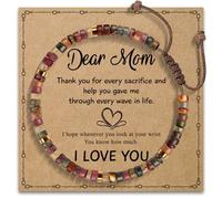 AGOT Daughter in Law Bracelets Gifts: Dear Daughter in Law Birthday Gifts from Mother in Law, Red Creek, Stone, Jasper