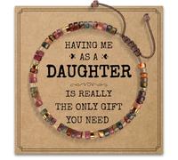 AGOT Daughter in Law Bracelets Gifts: Dear Daughter in Law Birthday Gifts from Mother in Law, Red Creek, Stone, Jasper