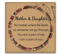 AGOT Daughter in Law Bracelets Gifts: Dear Daughter in Law Birthday Gifts from Mother in Law, Red Creek Jasper-Mother & Daughter, Stone, Jasper