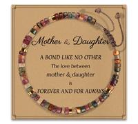 AGOT Daughter in Law Bracelets Gifts: Dear Daughter in Law Birthday Gifts from Mother in Law, Red Creek Jasper-Mother & Daughter, Stone, Jasper