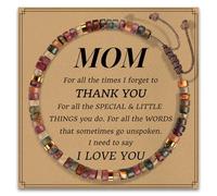 AGOT Daughter in Law Bracelets Gifts: Dear Daughter in Law Birthday Gifts from Mother in Law, Red Creek Jasper-Mom, Stone, Jasper