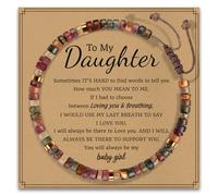 AGOT Daughter in Law Bracelets Gifts: Dear Daughter in Law Birthday Gifts from Mother in Law, Red Creek Jasper-To My Daughter, Stone, Jasper