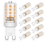 AGOTD G9 LED Bulbs, 4W Warm White 2700K, 400LM, Equivalent to 40W Halogen, 220-240V No Flicker Non-Dimmable Energy Saving G9 Bulb, for Home Lighting, Pack of 10