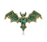 AGOUZI Cute Enamel Pins Halloween Brooches Pins for Women, Punk Gothic Animal Bat Mothman Enamel Pins, Backpack Hat Clothes Jewelry Brooch Metal Lapel Pin Accessories, Yellow Gold Cubic Zirconia